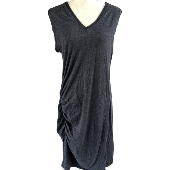 Kenneth Cole New York Charcoal Ruched Sleeveless Dress Size L Casual Day Wear - Picture 1 of 8